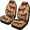 Brown Horse Print Pattern Universal Fit Car Seat Covers