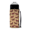 Brown Horse Print Pattern Wallet Phone Case