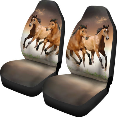 Brown Horses Universal Fit Car Seat Covers