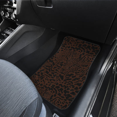 Brown Leopard Car Floor Mats