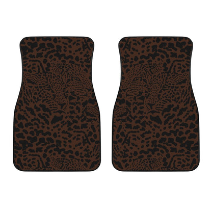 Brown Leopard Car Floor Mats