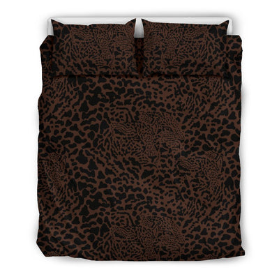 Brown Leopard Duvet Cover Bedding Set