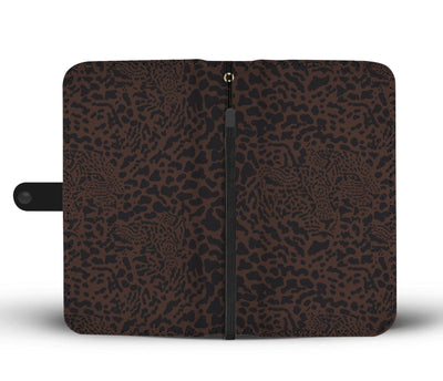 Brown Leopard Wallet Phone Case