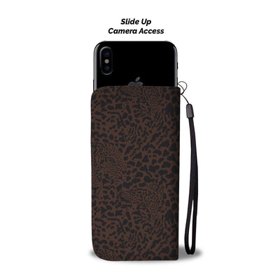 Brown Leopard Wallet Phone Case