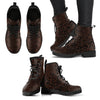 Brown Leopard Women & Men Leather Boots