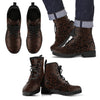 Brown Leopard Women & Men Leather Boots