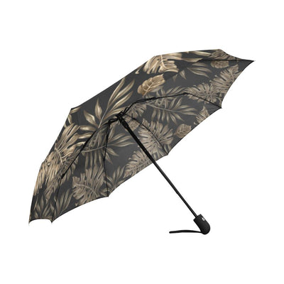 Brown Tropical Palm Automatic Foldable Umbrella