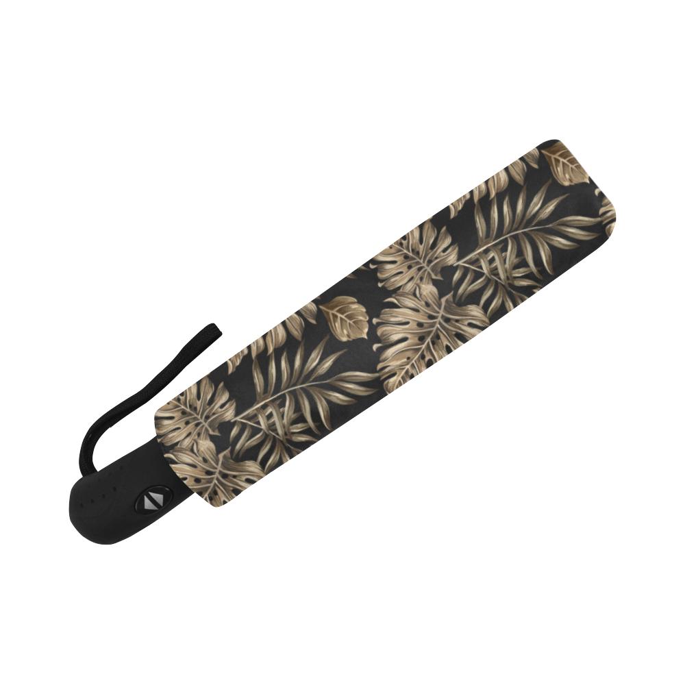 Brown Tropical Palm Automatic Foldable Umbrella