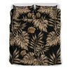 Brown Tropical Palm Leaves Duvet Cover Bedding Set