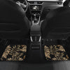 Brown Tropical Palm Leaves Front and Back Car Floor Mats
