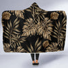 Brown Tropical Palm Leaves Hooded Blanket-JORJUNE.COM