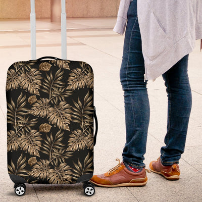 Brown Tropical Palm Leaves Luggage Protective Cover