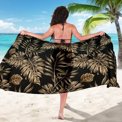 Brown Tropical Palm Leaves Beach Sarong Pareo Wrap