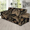 Brown Tropical Palm Leaves Sofa Slipcover-JORJUNE.COM