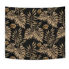 Brown Tropical Palm Leaves Wall Tapestry