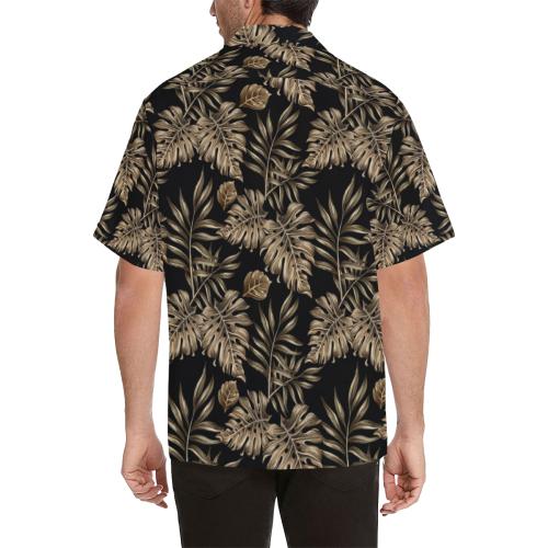 Brown Tropical Palm Men Hawaiian Shirt