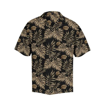Brown Tropical Palm Men Hawaiian Shirt