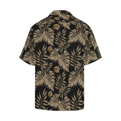 Brown Tropical Palm Men Hawaiian Shirt