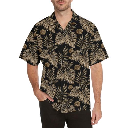 Brown Tropical Palm Men Hawaiian Shirt
