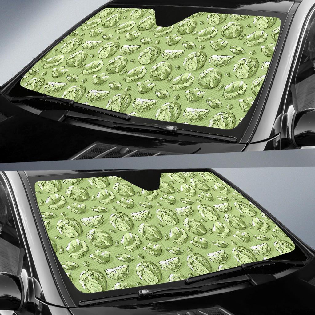 Brussels Sprouts Pattern Print Design 01 Car Sun Shade-JORJUNE.COM