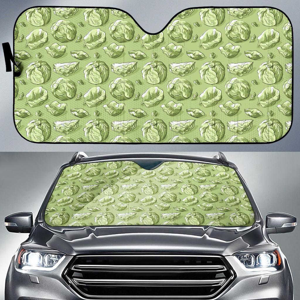 Brussels Sprouts Pattern Print Design 01 Car Sun Shade-JORJUNE.COM