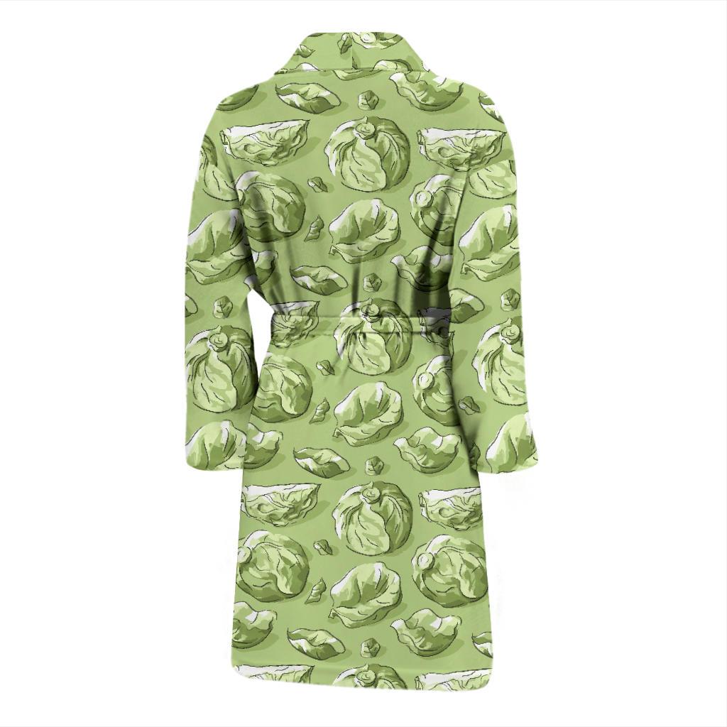 Brussels Sprouts Pattern Print Design 01 Men Bathrobe-JORJUNE.COM