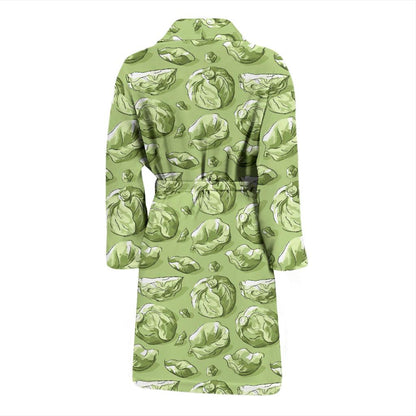 Brussels Sprouts Pattern Print Design 01 Men Bathrobe-JORJUNE.COM