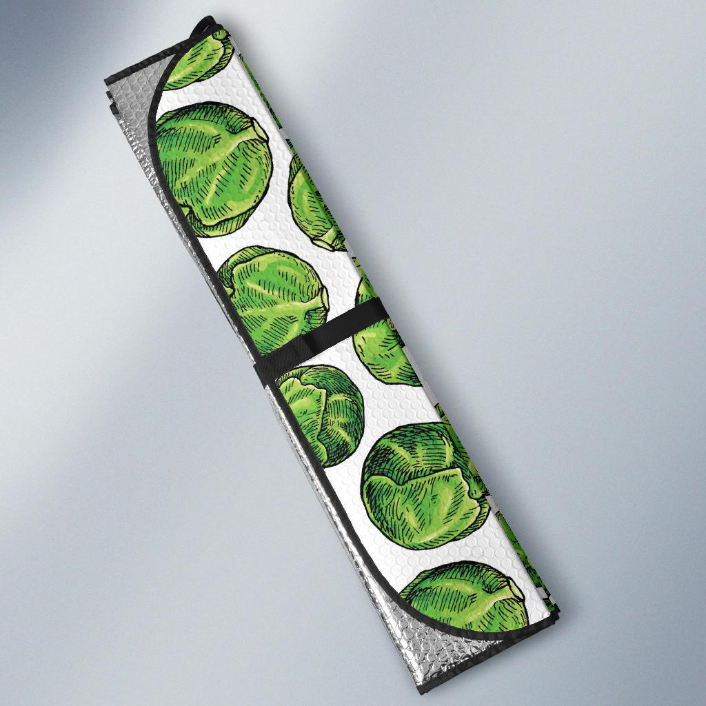 Brussels Sprouts Pattern Print Design 02 Car Sun Shade-JORJUNE.COM