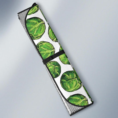 Brussels Sprouts Pattern Print Design 02 Car Sun Shade-JORJUNE.COM