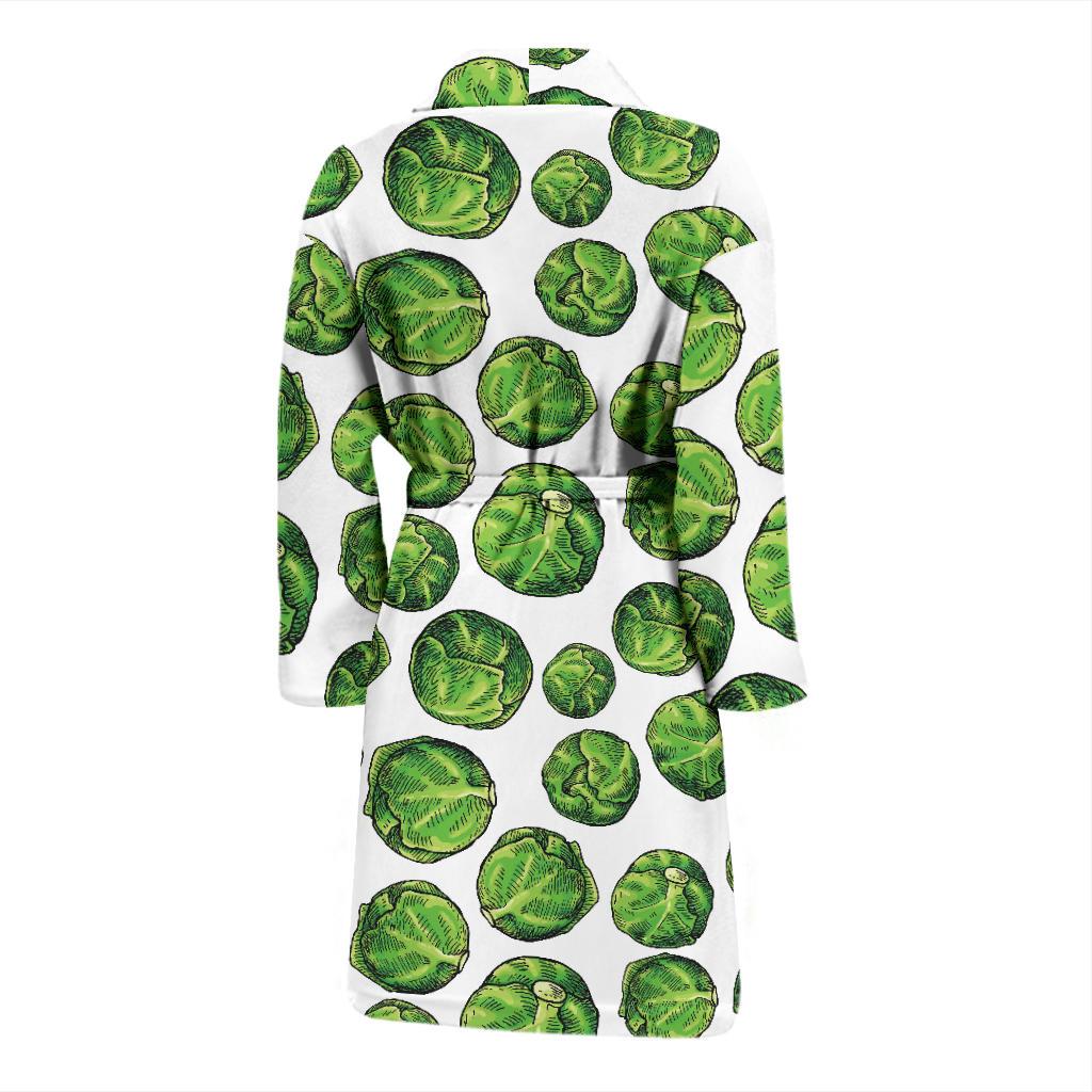 Brussels Sprouts Pattern Print Design 02 Men Bathrobe-JORJUNE.COM