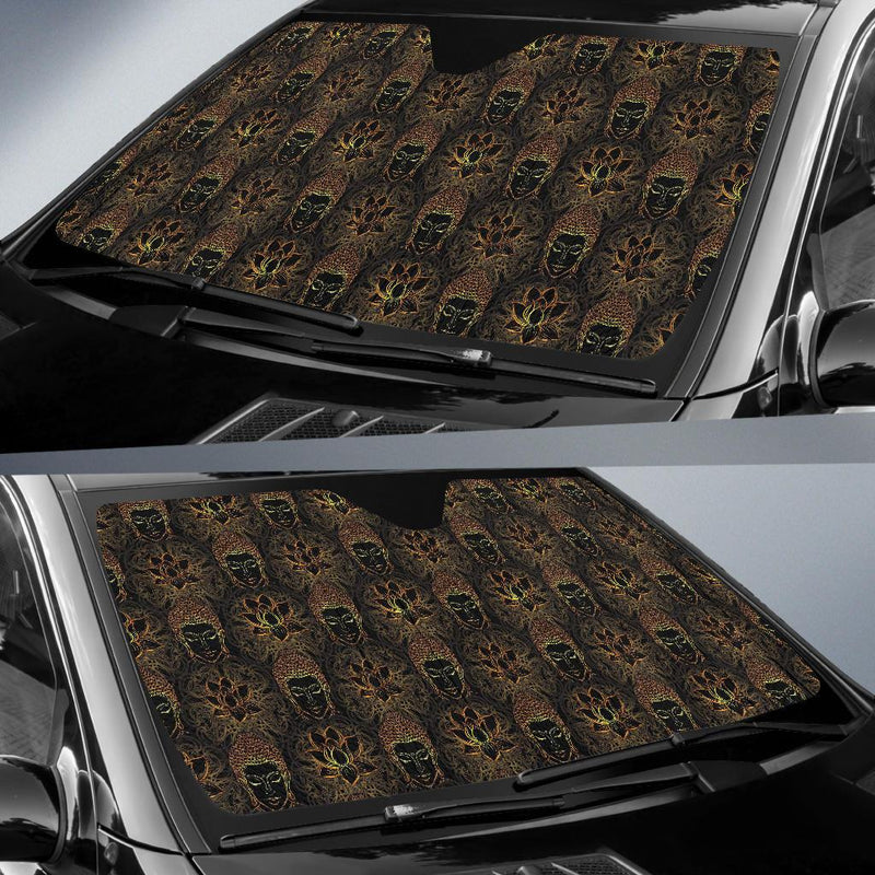 Buddha Pattern Print Design 03 Car Sun Shade-JORJUNE.COM