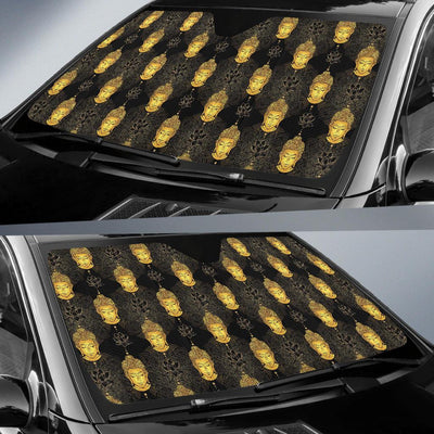 Buddha Pattern Print Design 04 Car Sun Shade-JORJUNE.COM