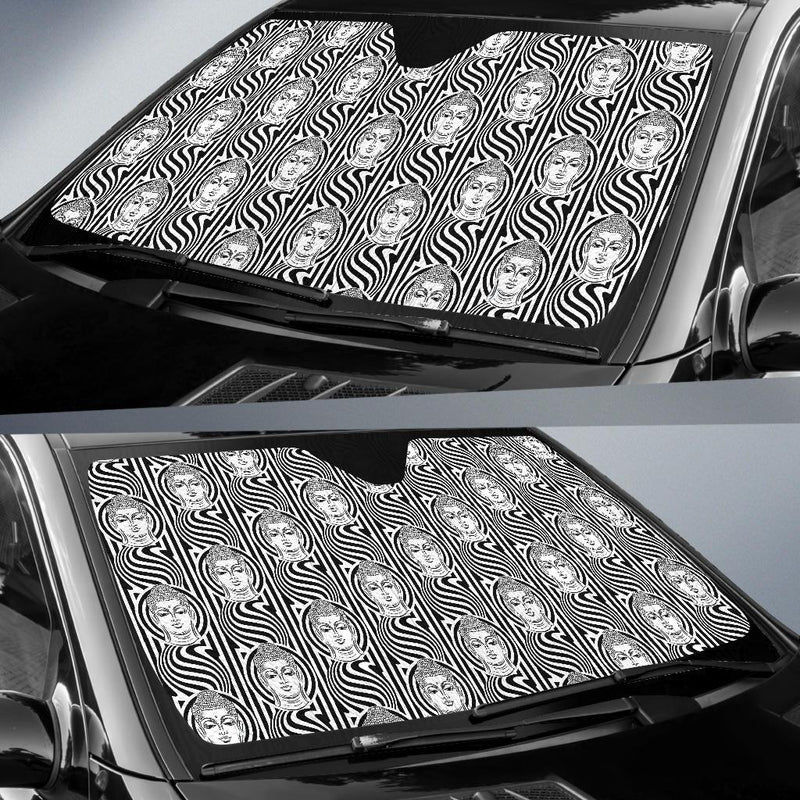 Buddha Pattern Print Design 05 Car Sun Shade-JORJUNE.COM