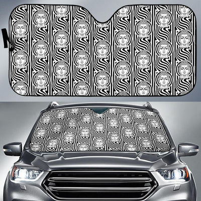 Buddha Pattern Print Design 05 Car Sun Shade-JORJUNE.COM