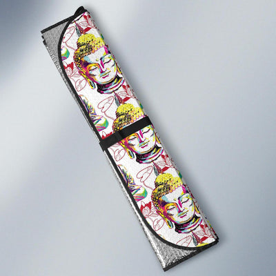 Buddha Pattern Print Design 06 Car Sun Shade-JORJUNE.COM