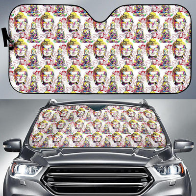 Buddha Pattern Print Design 06 Car Sun Shade-JORJUNE.COM