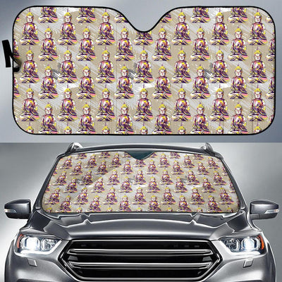 Buddha Pattern Print Design 07 Car Sun Shade-JORJUNE.COM