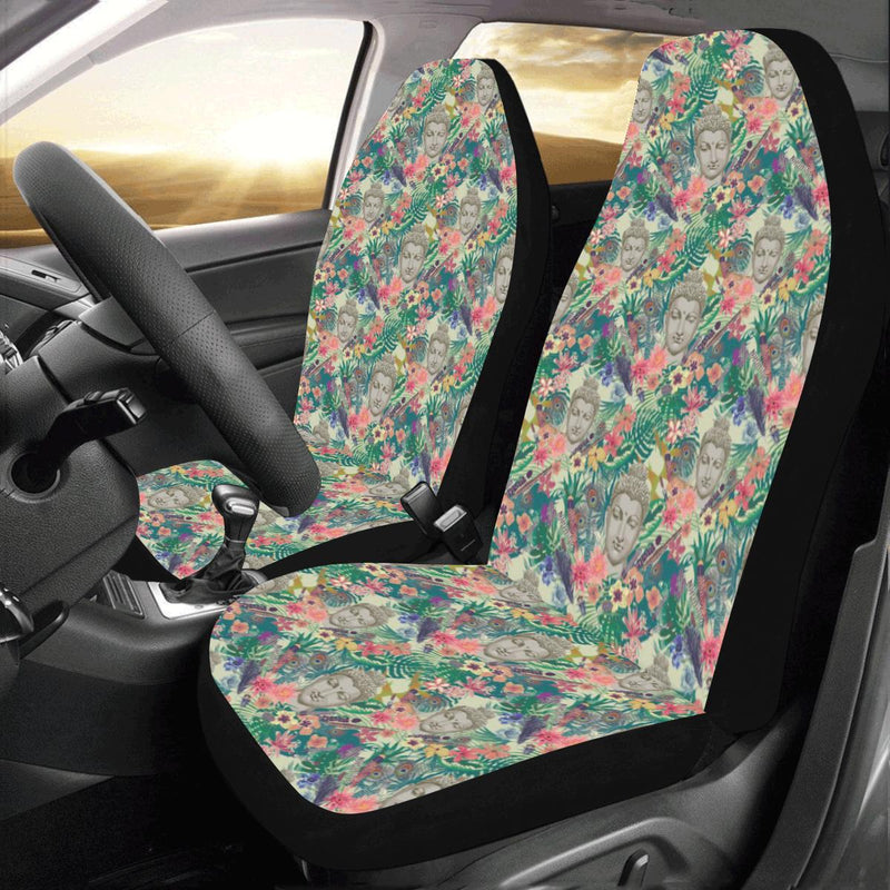 Buddha Pattern Print Design 08 Car Seat Covers (Set of 2)-JORJUNE.COM