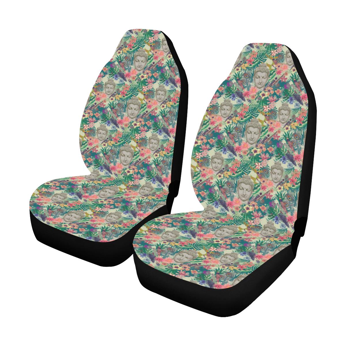 Buddha Pattern Print Design 08 Car Seat Covers (Set of 2)-JORJUNE.COM