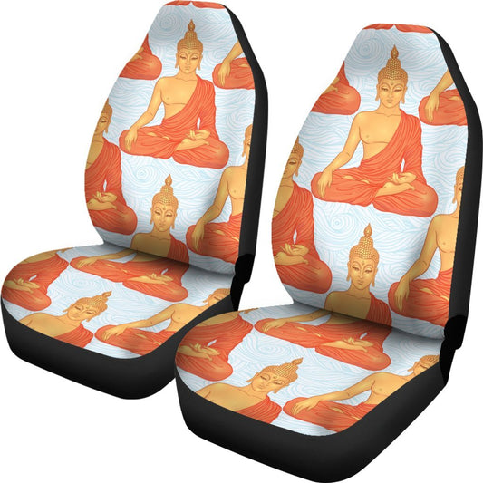 Buddha Pattern Print Universal Fit Car Seat Covers