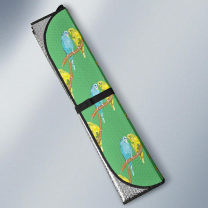 Budgerigar Pattern Print Design 01 Car Sun Shade-JORJUNE.COM