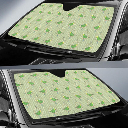 Budgerigar Pattern Print Design 02 Car Sun Shade-JORJUNE.COM