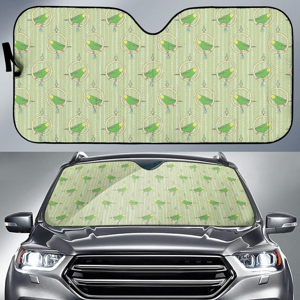 Budgerigar Pattern Print Design 02 Car Sun Shade-JORJUNE.COM