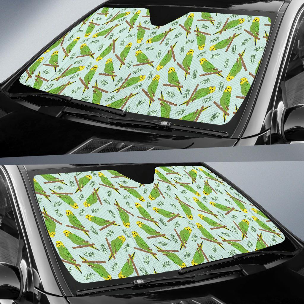 Budgerigar Pattern Print Design 04 Car Sun Shade-JORJUNE.COM