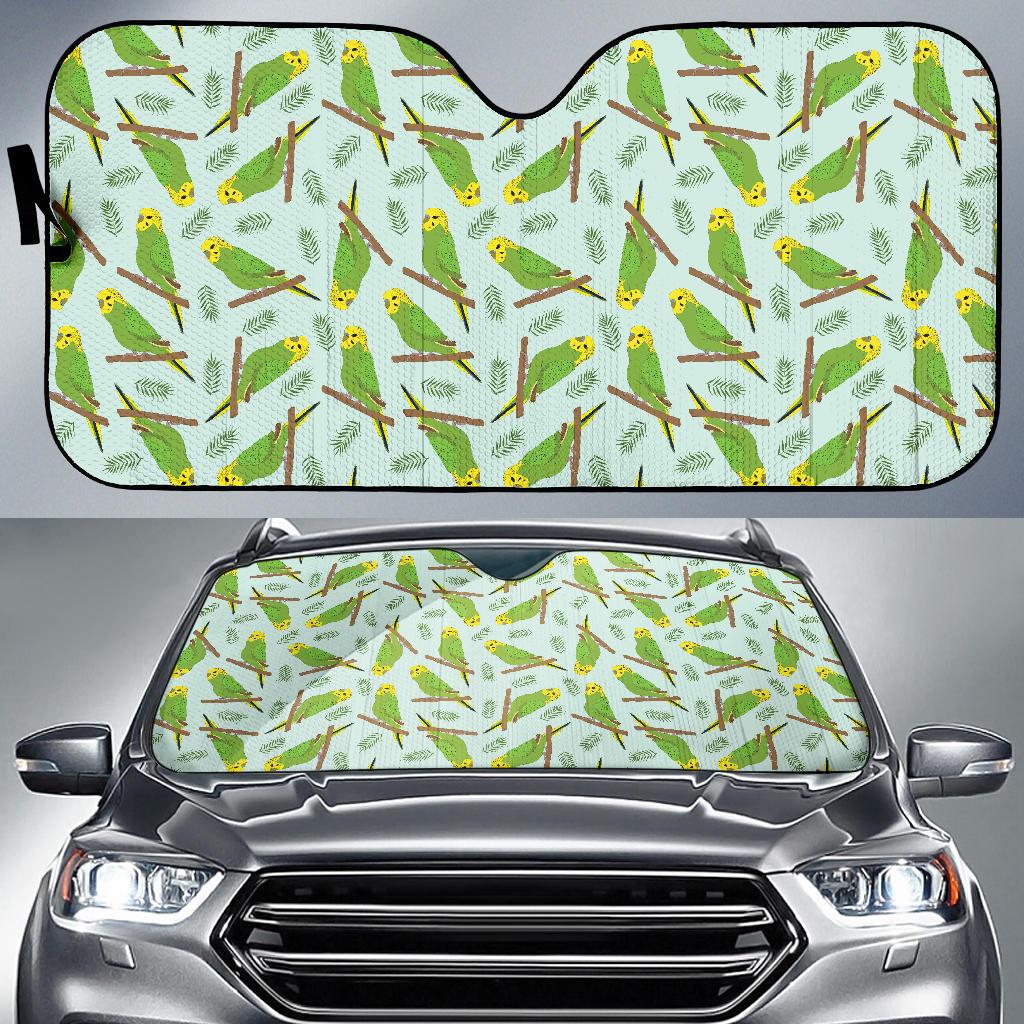 Budgerigar Pattern Print Design 04 Car Sun Shade-JORJUNE.COM