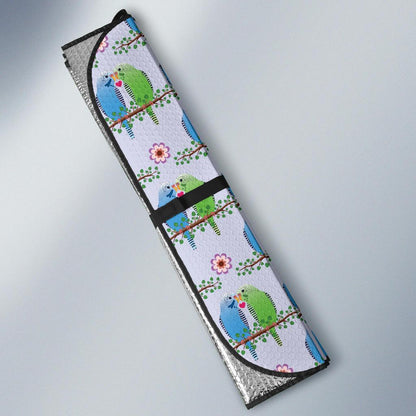 Budgerigar Pattern Print Design 05 Car Sun Shade-JORJUNE.COM