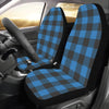 Buffalo check Blue Pattern Print Design 03 Car Seat Covers (Set of 2)-JORJUNE.COM