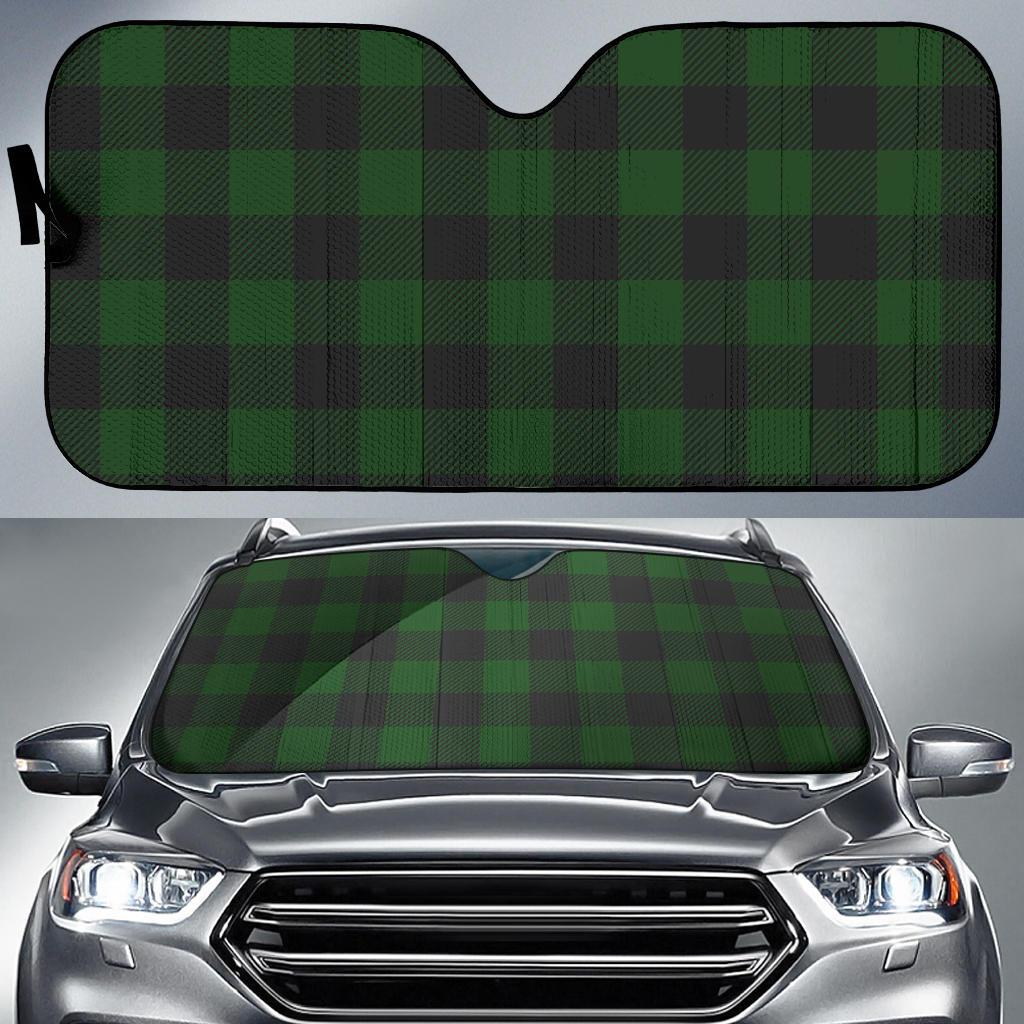 Buffalo check Green Pattern Print Design 02 Car Sun Shade-JORJUNE.COM