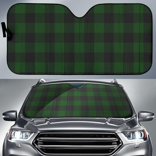 Buffalo check Green Pattern Print Design 02 Car Sun Shade-JORJUNE.COM