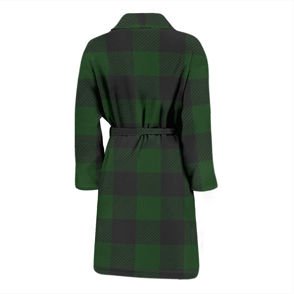 Buffalo check Green Pattern Print Design 02 Men Bathrobe-JORJUNE.COM